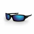 Crossfire Eyewear Blue Mir/Met.Blue Safety Glassesm6a-Crossfire 20288